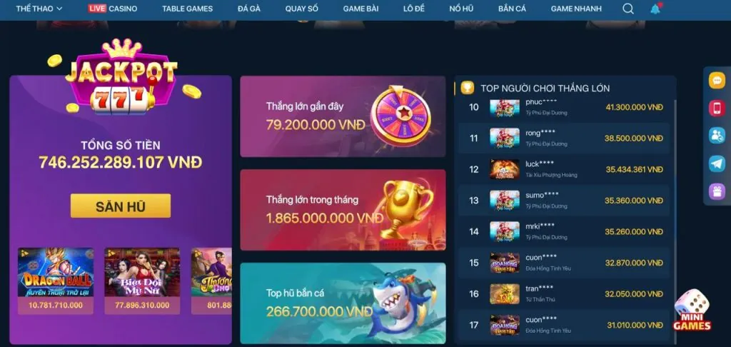 Bước 3: Chọn Game Bài yêu thích
